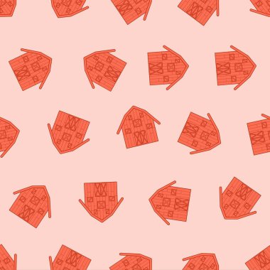 Düz çizgi ahır desenli. Arka planlar, duvar kağıtları, kumaşlar, tekstil, ambalaj kağıtları, basılı malzemeler ve daha fazlası için uygun. Düzenlenebilir vektör.