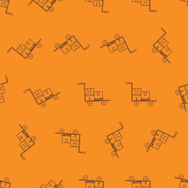 Paket arabası çizgisi, kusursuz çizgiler. Arka planlar, duvar kağıtları, kumaşlar, tekstil, ambalaj kağıtları, basılı malzemeler ve daha fazlası için uygun. Düzenlenebilir vektör.