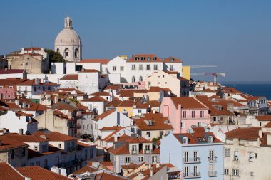 Lizbon şehrinin panoramik görünüm