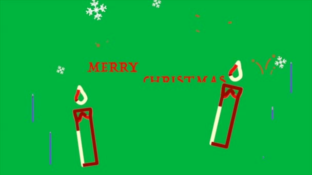 Animazione Video Buon Natale Sfondo Schermo Verde — Video Stock