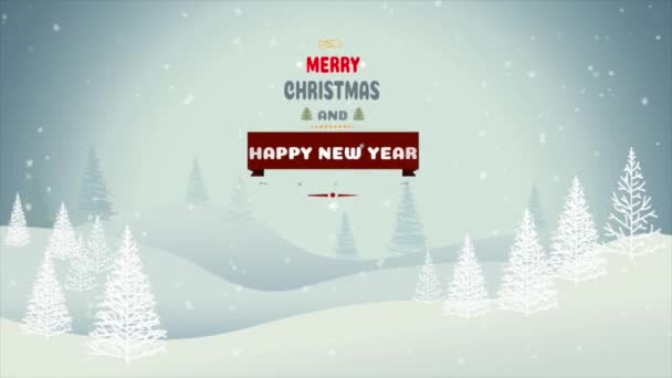 Καλά Χριστούγεννα Και Ευτυχισμένο Νέο Έτος Βίντεο — Αρχείο Βίντεο