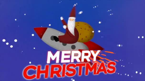 Hareket Bulanıklığı Gürültü Dokusu Parallaks Efektli Animasyon Mutlu Noeller — Stok video