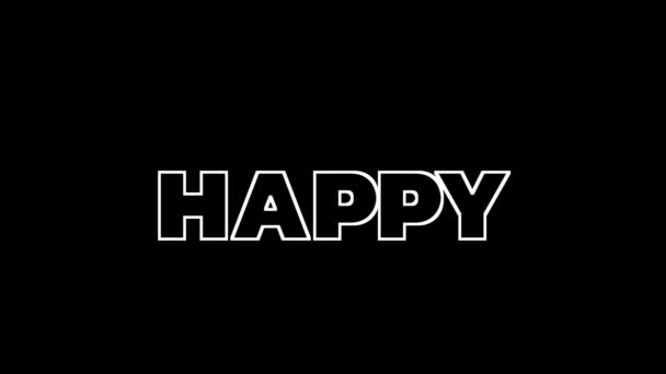 Boldog Évet Alfa Csatorna Animációs Videó — Stock videók