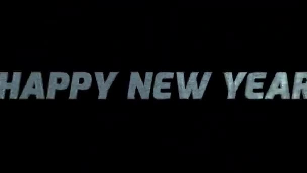 Feliz Ano Novo Alfa Canal Animação Vídeo — Vídeo de Stock