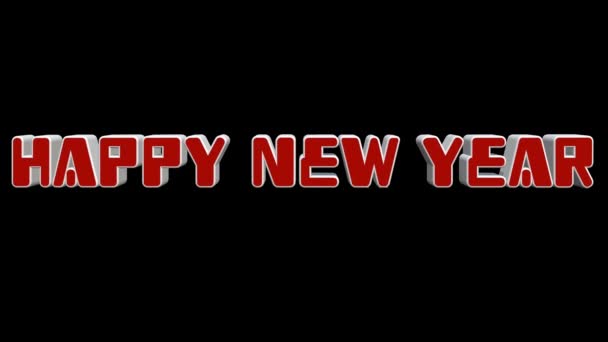 Happy New Year Alpha Channel Video Animasi — Stok Video