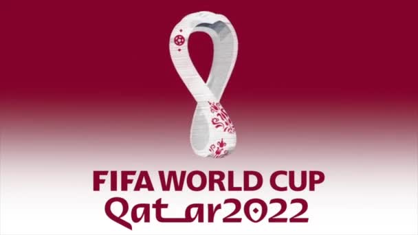 Bandung Indonesië December 2022 Fifa World Cup Qatar 2022 Animatie — Stockvideo