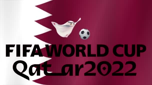 Bandung Indonesia December 2022 Fifa World Cup Qatar 2022 Animation — 비디오