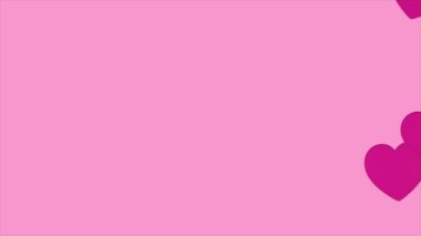 Animation video heart logo moving from right to left , video for valentine's day