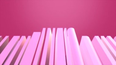 Valentine's day animation 3d text video with heart logo on pink background