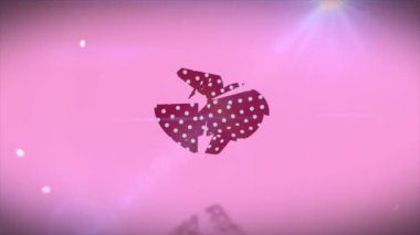 Happy valentine's day animation video with logo heart polkadot pattern