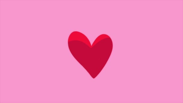 Heart Logo Animation Video Welcome Valentine Day — 비디오
