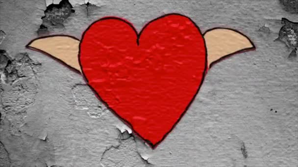 Animation Video Heart Logo Moving Video Valentine Day — Stok video
