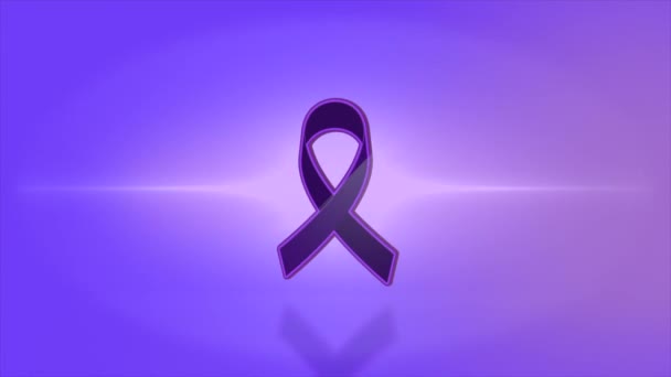 February Video World Cancer Day Which Commemorated February Ribbon Logo — Wideo stockowe
