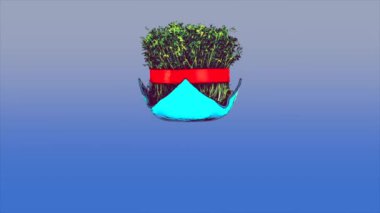 Animation video about international day of nowruz with motion blur effect