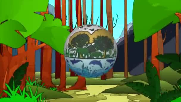 Vídeo Animación Sobre Día Mundial Vida Silvestre Con Texto Logotipo — Vídeo de stock