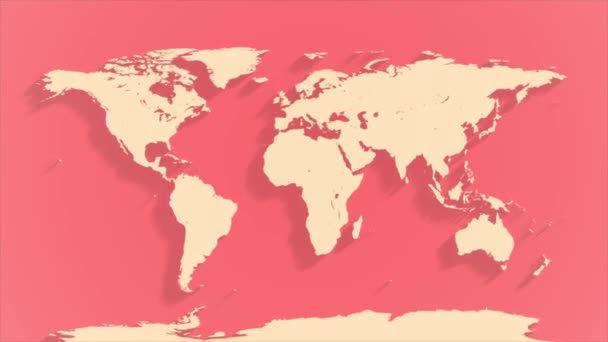 关于世界结核病日的动画视频 地图背景中有3D图标和3D文字 — 图库视频影像