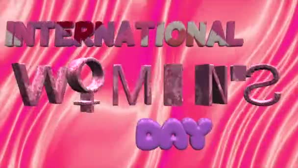 Animation Video International Women Day Video Use Text Effect Elegant — Stock videók