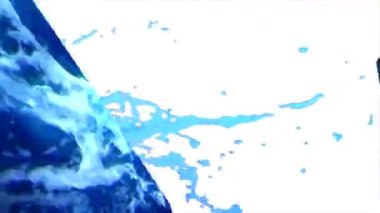 Animation video about world water day on white background