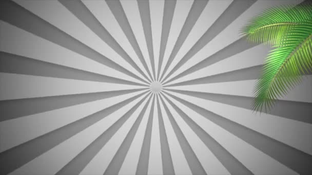 Animatie Video Palmzondag Met Tekst Achtergrond Sunburst — Stockvideo