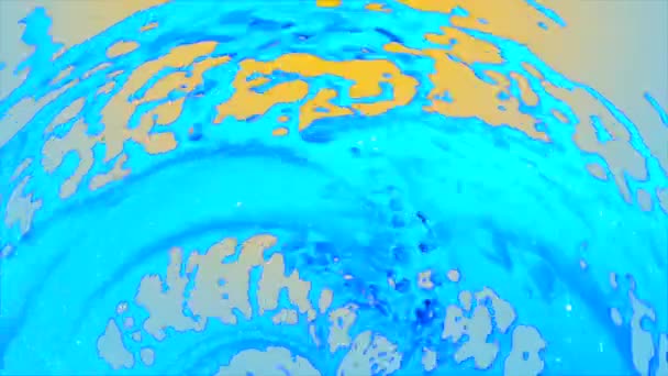 Анимированное Видео Счастливом Прохожем Фоном Жидкой Водой Трехмерным Текстом — стоковое видео