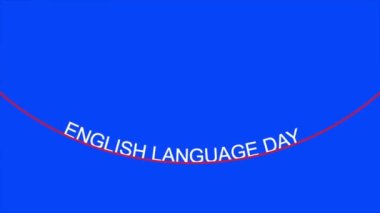 Hareket bulanıklığı efektli İngilizce dil günü hakkında animasyon videosu