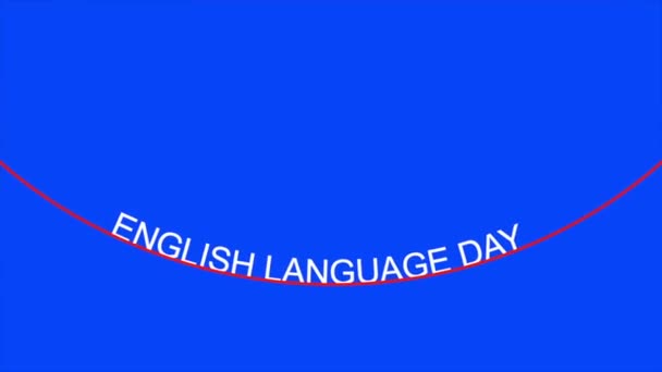 Vídeo Animação Sobre Dia Língua Inglesa Com Efeito Borrão Movimento — Vídeo de Stock