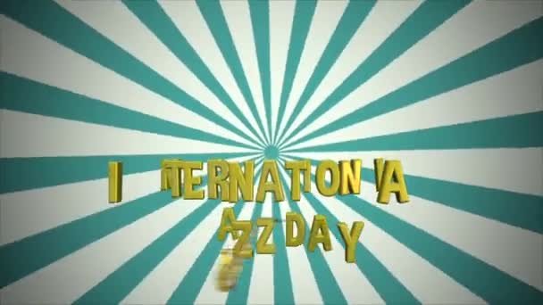 国際ジャズの日についてのアニメーション動画 — ストック動画