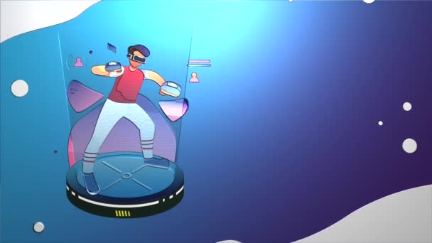 Vidéo Animation Sur Les Jeux Réalité Virtuelle — Video