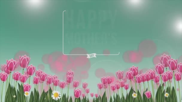 Анімаційне Відео Про Щасливий День Матері — стокове відео