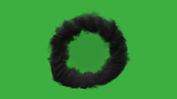 Magic Portal Clouds Smoke Green Screen Opening Vortex Smoke Portal — Stock Video