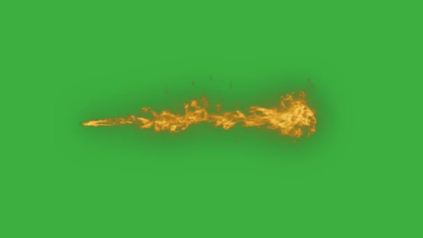 Vídeo Animación Elemento Fuego Real Sobre Fondo Pantalla Verde — Vídeo de stock