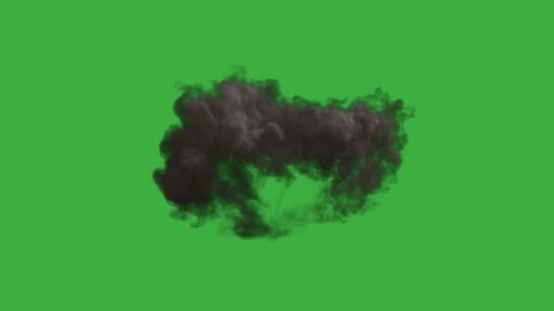 Animation Video Verklig Brand Explosion Element Grön Skärm Bakgrund — Stockvideo