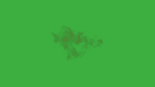 Animation Loop Videoelement Effekt Rök Magi Blast Röd Färg Grön — Stockvideo