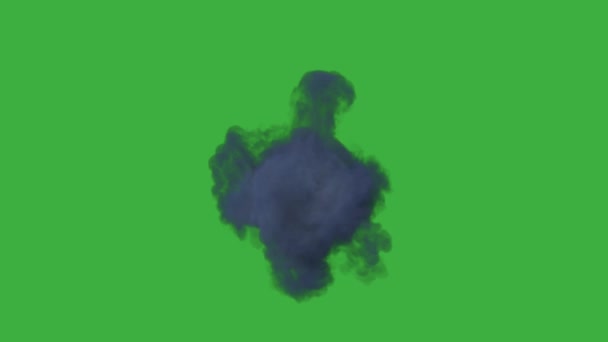 动画视频元素对绿屏背景下的烟雾魔法云的影响 — 图库视频影像