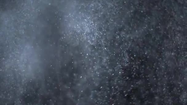 Glitter Partiklar Bokeh Lysande Partiklar Loop Animation Svart Bakgrund Kan — Stockvideo