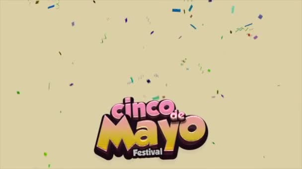 Animatie Video Cinco Mayo Festival Met Bewegingsvervaging Effect — Stockvideo