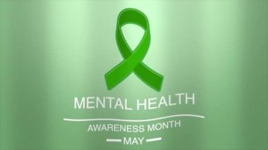 Ruh sağlığı farkındalığı ayı bayrak canlandırma videosu