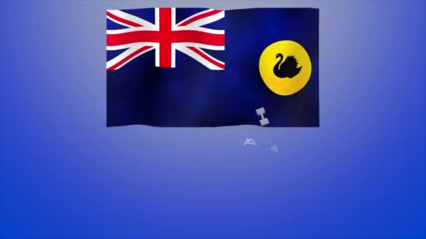 Animation Video Happy Western Australia Day Flag — Stock Video