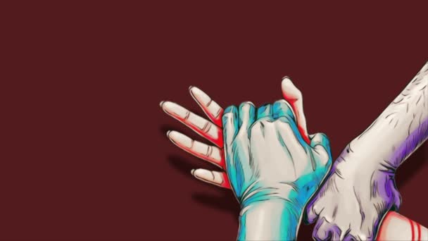 Анімаційне Відео Про Міжнародний День Ліквідації Сексуального Насильства Конфлікті Рухом — стокове відео