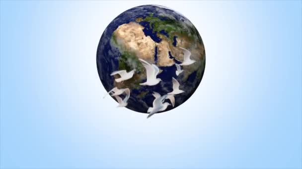关于世界难民日的动画片带运动模糊效果 — 图库视频影像