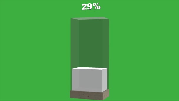 Animation Video Fortschrittsbalken Auf Grünem Hintergrund — Stockvideo