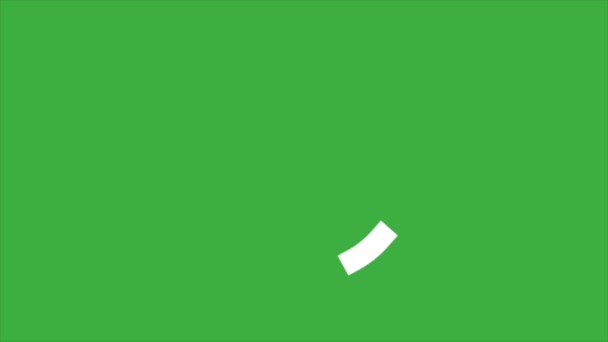 Animation Video Buffring Skylt Loop Grön Skärm Bakgrund — Stockvideo