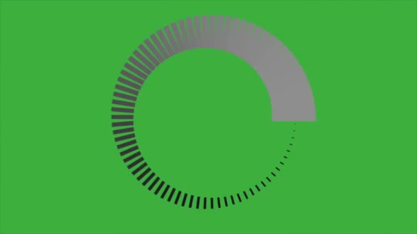 Animation Video Circle Updating Icon Moving Green Screen Background — Stock Video