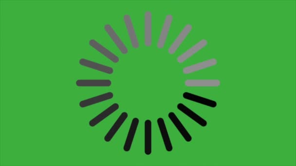 Animace Video Kruh Aktualizace Ikona Pohybující Zeleném Pozadí Obrazovky — Stock video