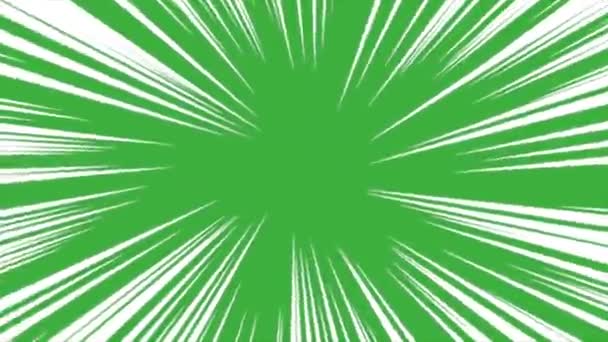 Комический Эффект Анимационного Видео Фоне Зеленого Экрана — стоковое видео