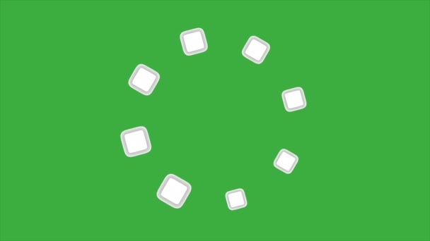 Animationsvideo Loop Laden Auf Grünem Hintergrund — Stockvideo