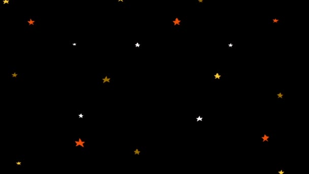 Espacio Vídeo Animación Con Estrella Con Fondo Negro Doodle Art — Vídeo de stock
