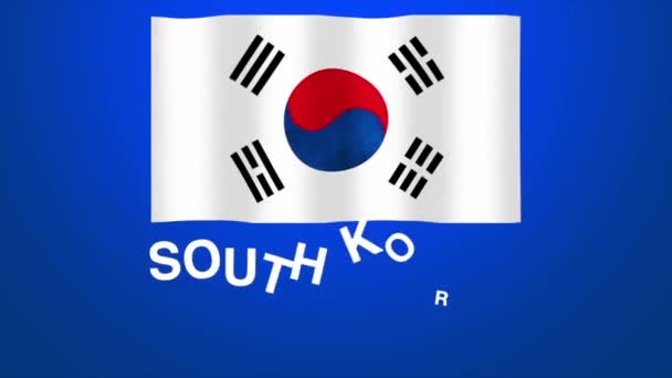 Animação Vídeo Sobre Dia Constituição Coréia Sul Com Texto Bandeira — Vídeo de Stock
