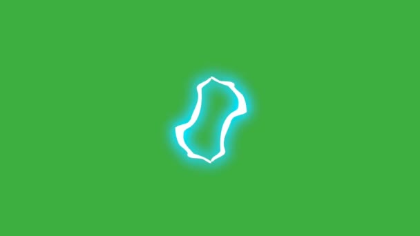 Animation Loop Video Electric Element Cartoon Effect Green Background — Stock Video