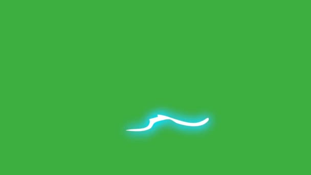 Animatie Lus Video Elektrisch Element Cartoon Effect Groene Achtergrond — Stockvideo